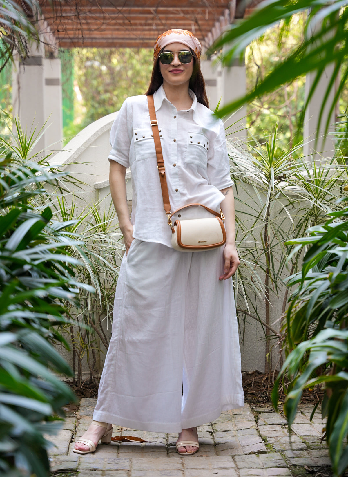 White Crinkled Cotton Co-Ord Set