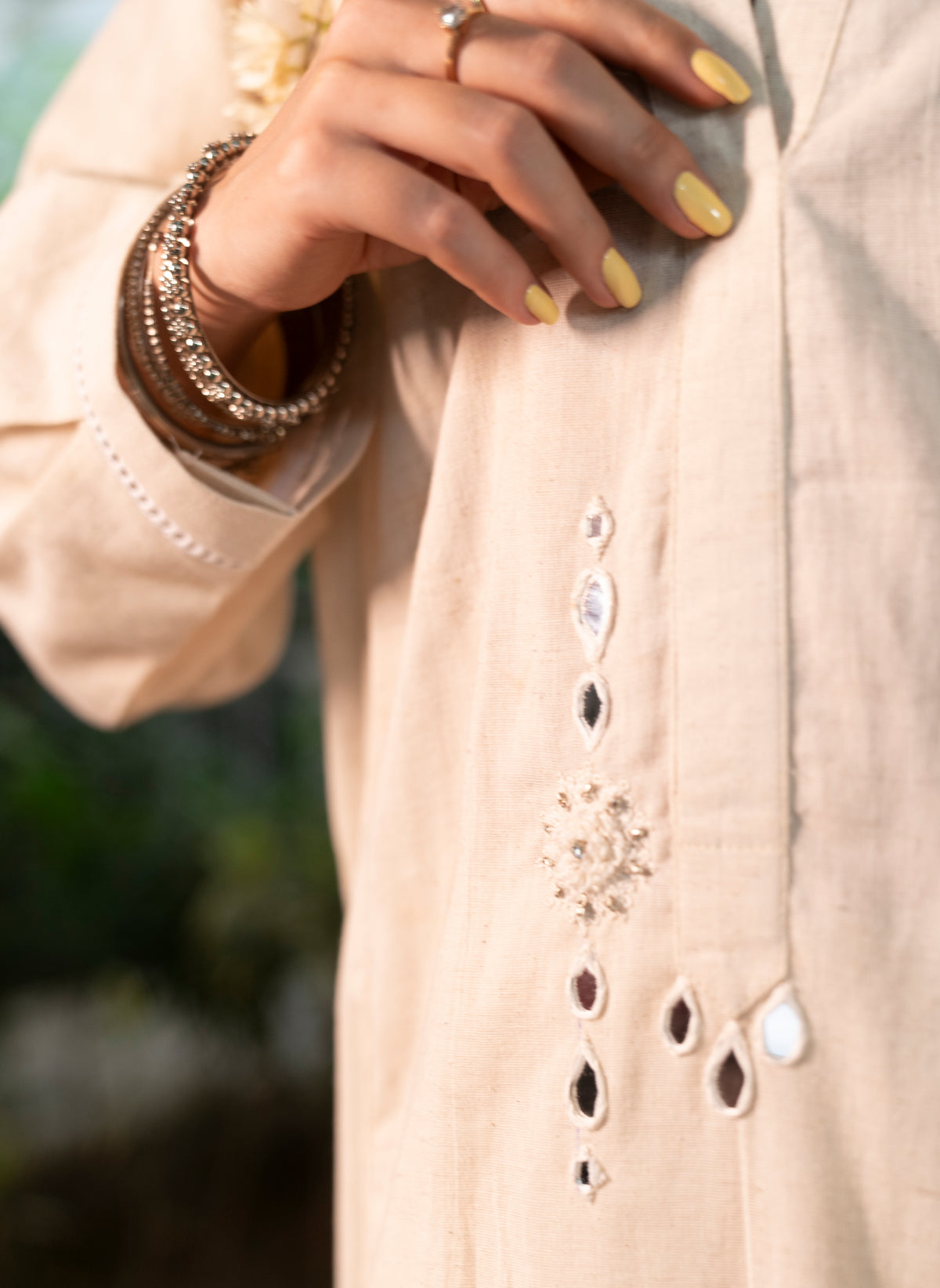 Kurta Pant with Mirror Detailing - Label Sakshi Nayyar