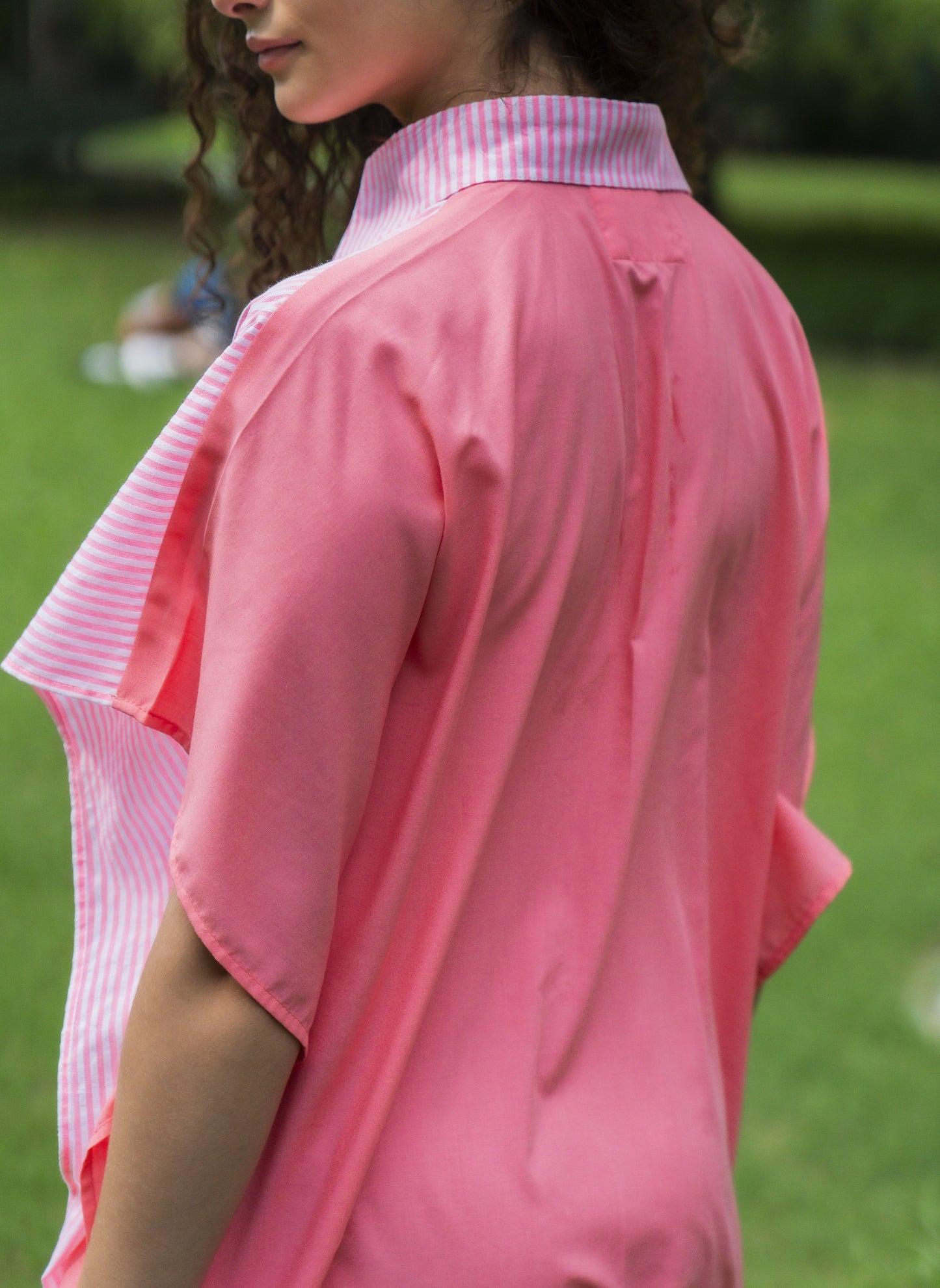 Flamingo Glow Kaftan Dress