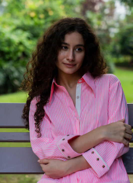 Blush Horizon Kurta Pant Set - Label Sakshi Nayyar