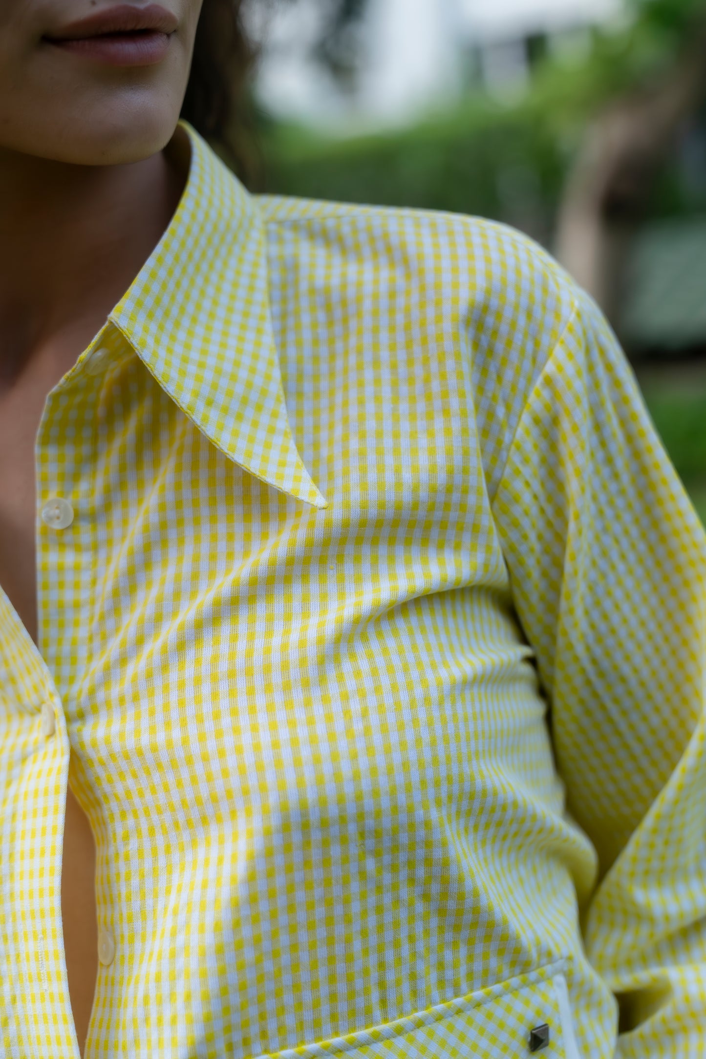 Sunlit Ember Crop Shirt