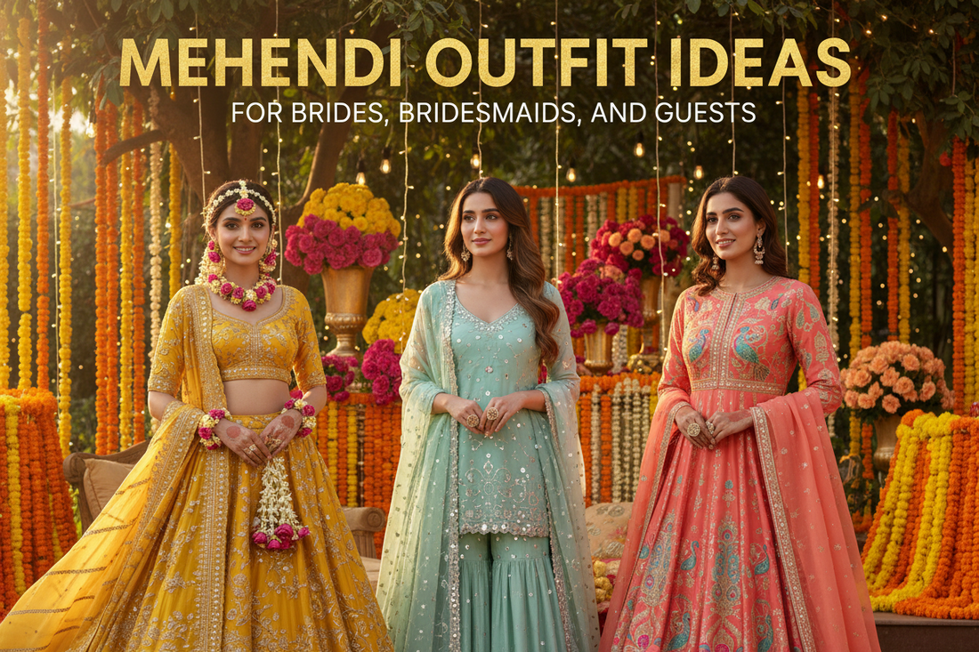 Mehendi Outfit Ideas for Brides, Bridesmaids, and Guests