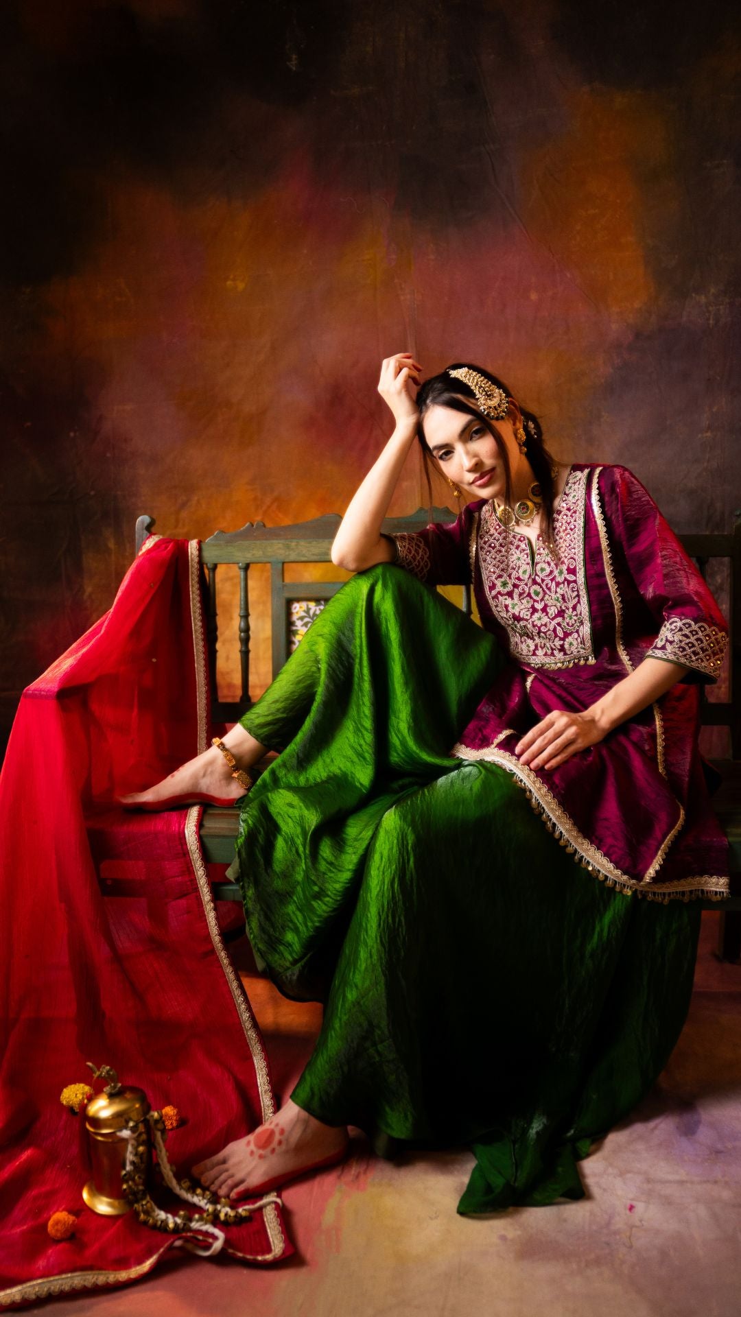 Khwaab Zaa – The Diwali & Karwa Edit | Sharara Set - Label Sakshi Nayyar