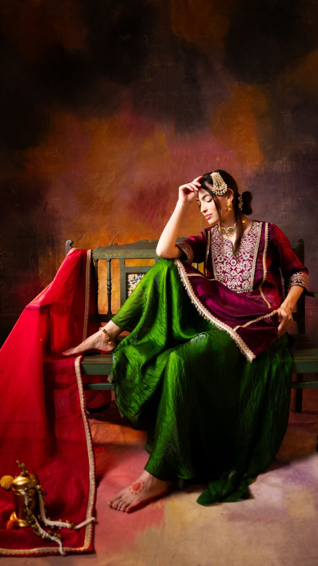 Khwaab Zaa – The Diwali & Karwa Edit | Sharara Set - Label Sakshi Nayyar