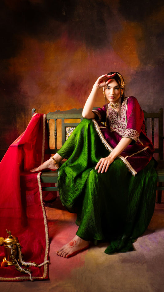 Khwaab Zaa – The Diwali & Karwa Edit | Sharara Set - Label Sakshi Nayyar