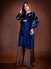 Midnght Blue Velvet & Organza Set