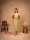 Pista Green Kaftan with Pants
