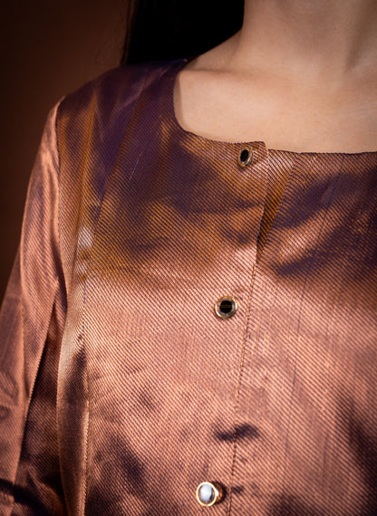 Rose Gold Pure Tissue Co Ord Set for Women