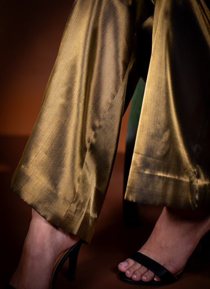 Black Gold Pure Tissue Co Ord Set for Women