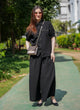 Black Crinkled Cotton Co-Ord Set