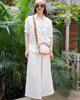 White Crinkled Cotton Co-Ord Set