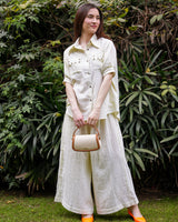 Lime Yellow Crinkled Cotton Co-Ord Set
