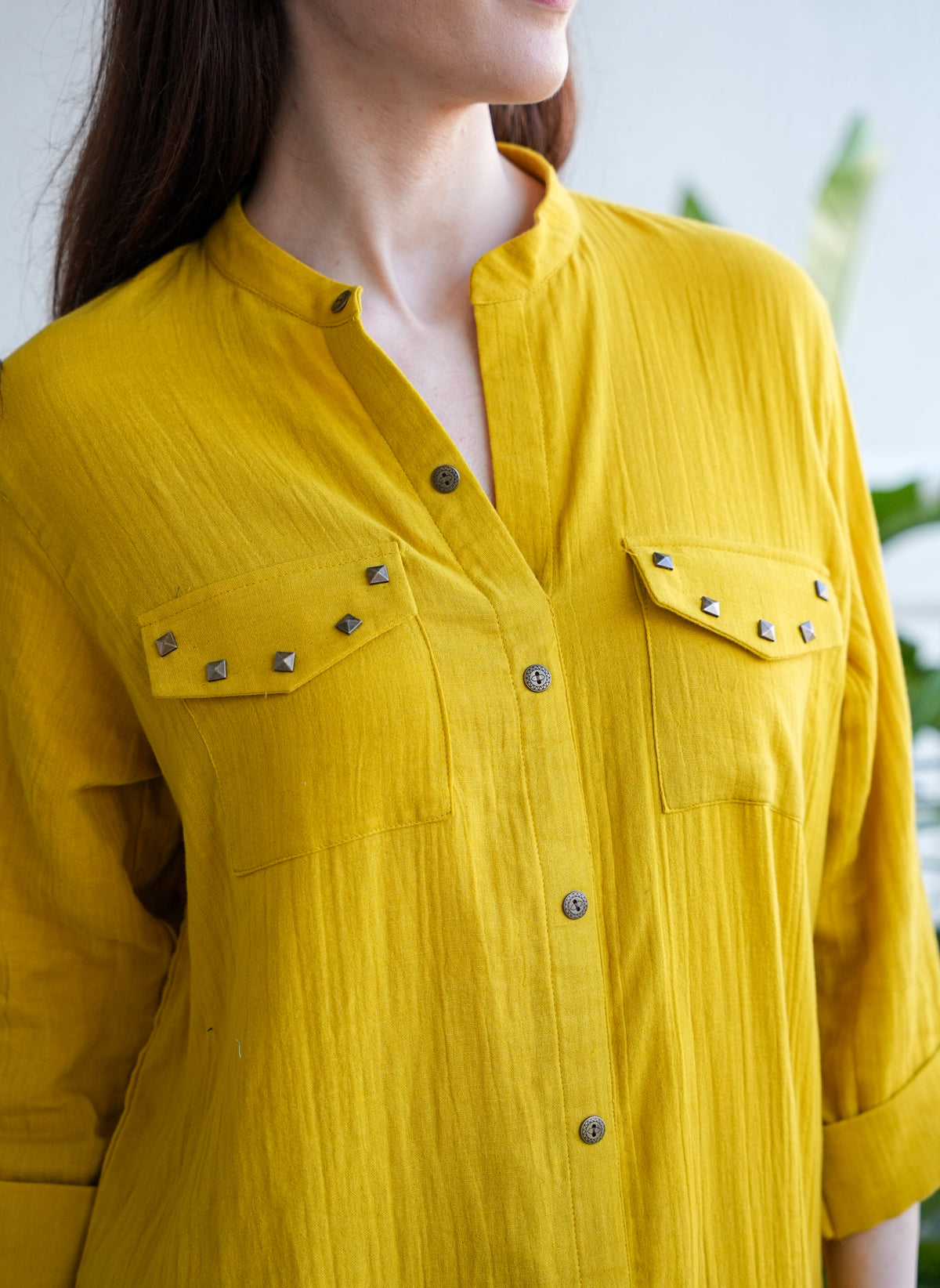 Crinkled Cotton Kurta Pant Set