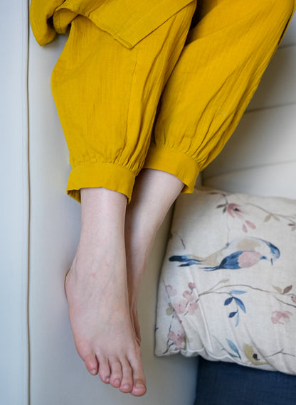 Crinkled Cotton Kurta Pant Set