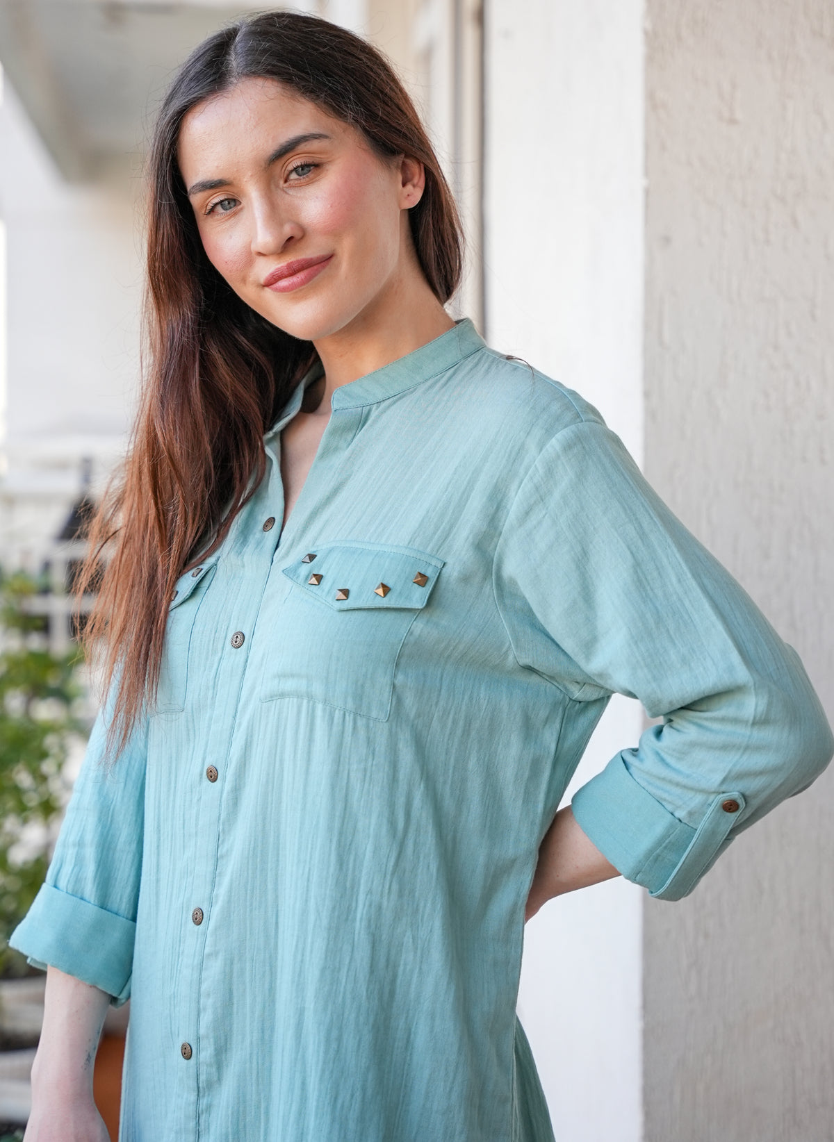 Crinkled Cotton Kurta Pant Set