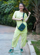 Mint Lime Butterfly Cotton Co-Ord Set
