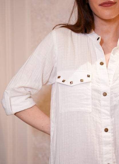 Crinkled Cotton Kurta Pant Set