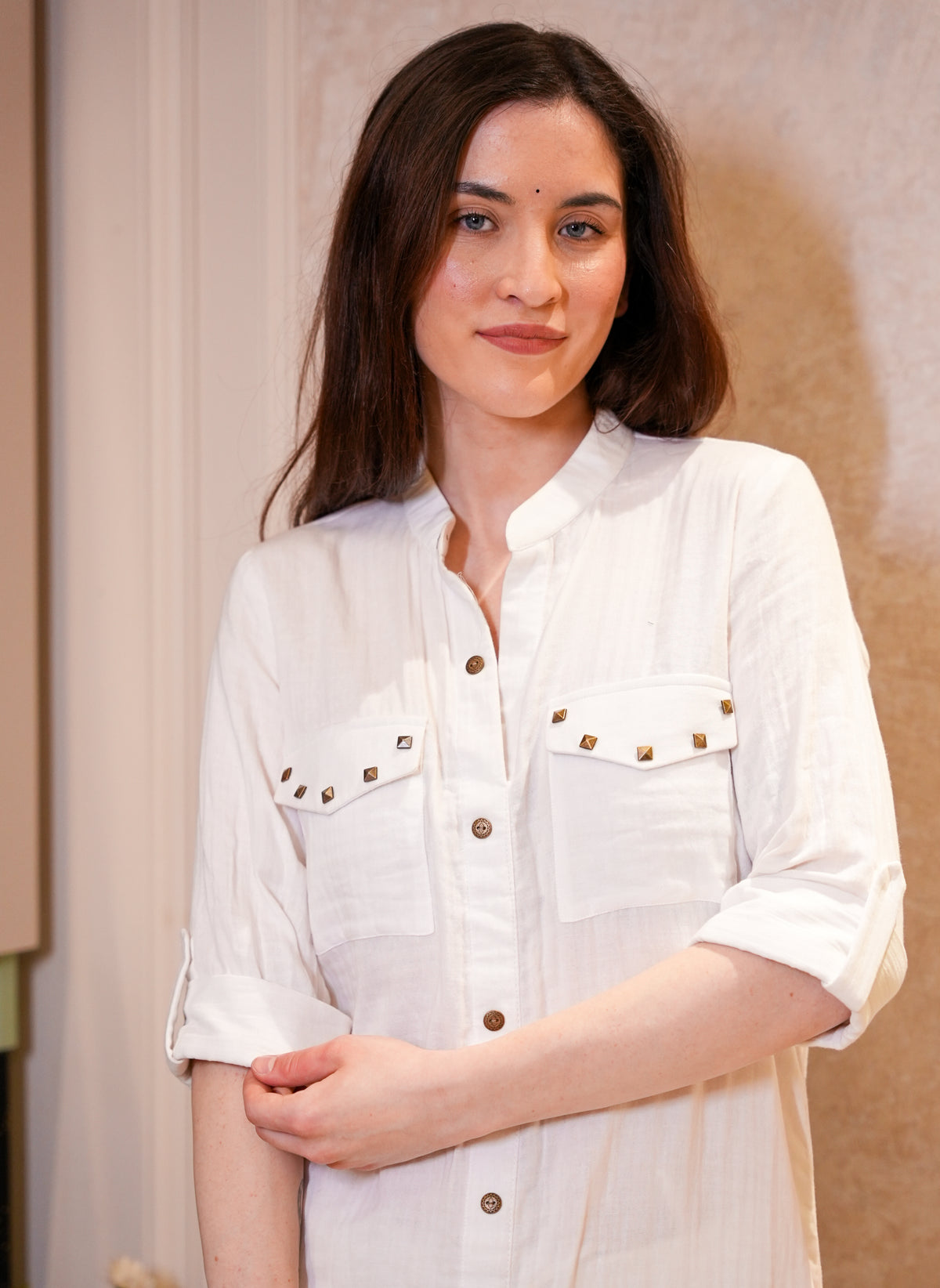 Crinkled Cotton Kurta Pant Set