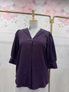 Banana Crepe Formal Top With Pearl Detailing