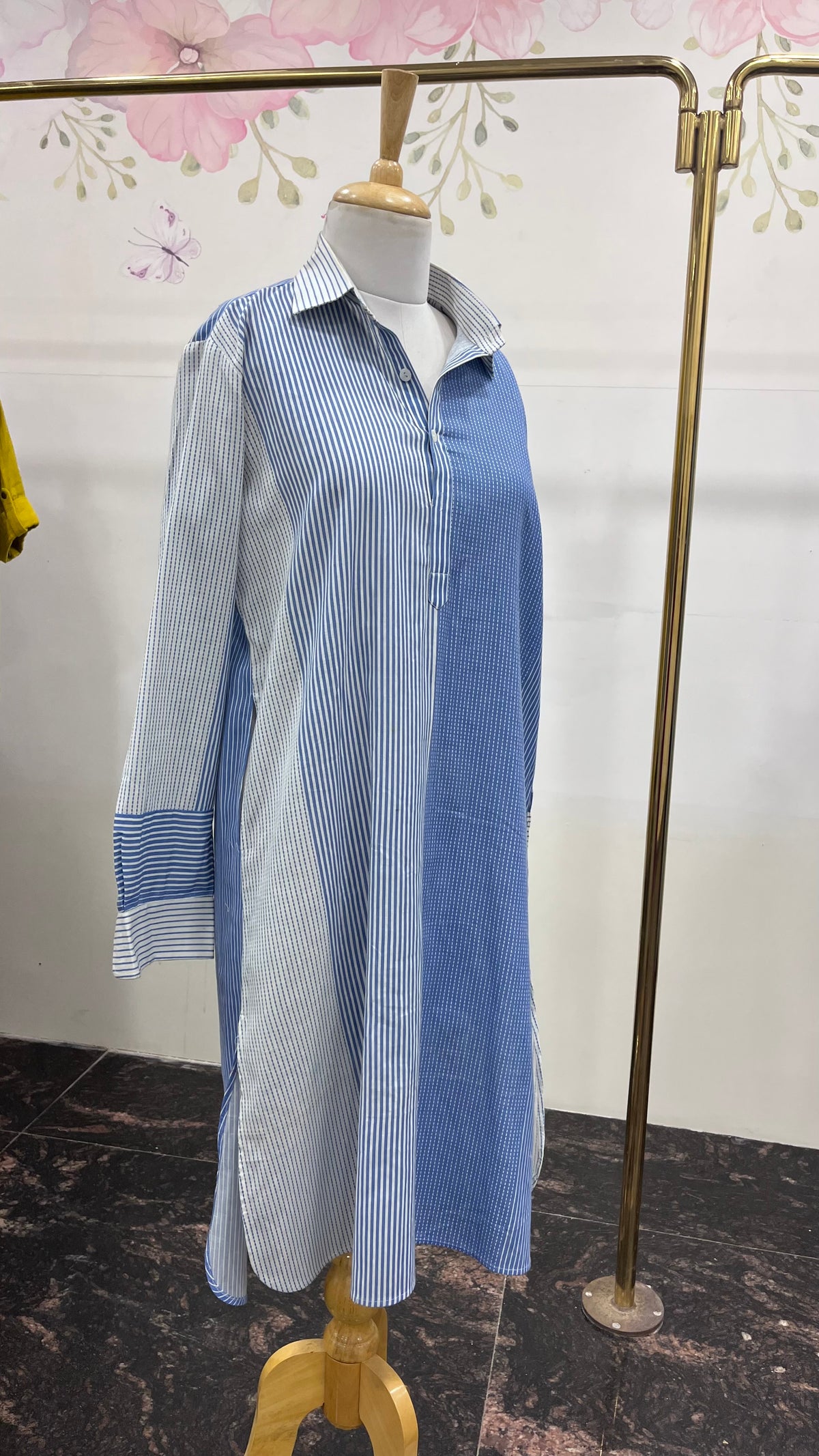 Full Sleeves Organic Cotton Kurta With Collar