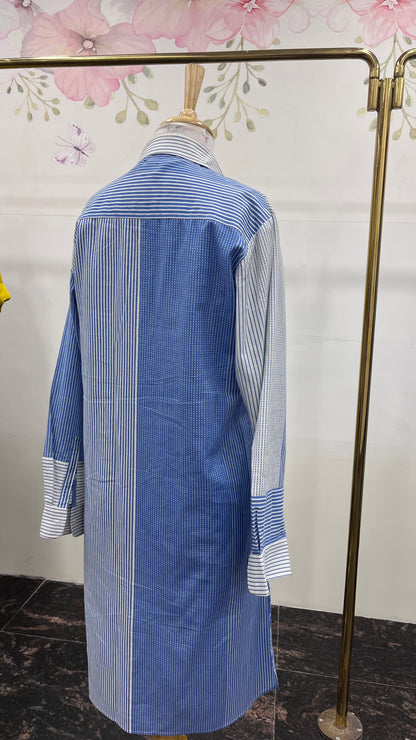 Full Sleeves Organic Cotton Kurta With Collar
