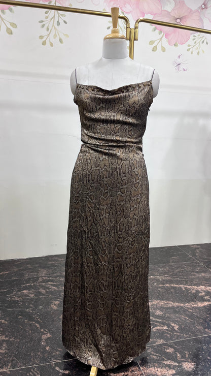 Rivet Detail Strappy Dress with Open Back