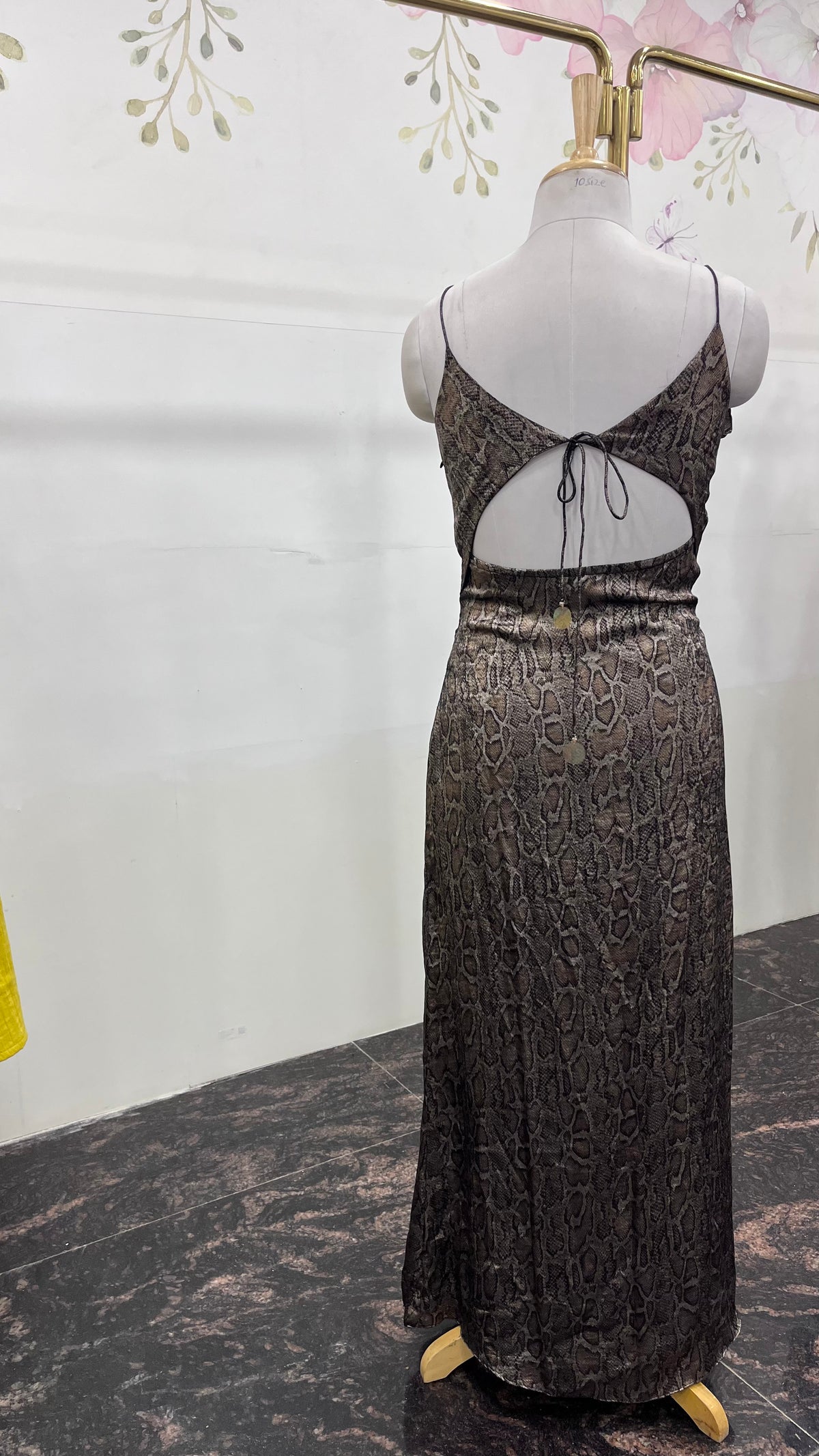 Rivet Detail Strappy Dress with Open Back