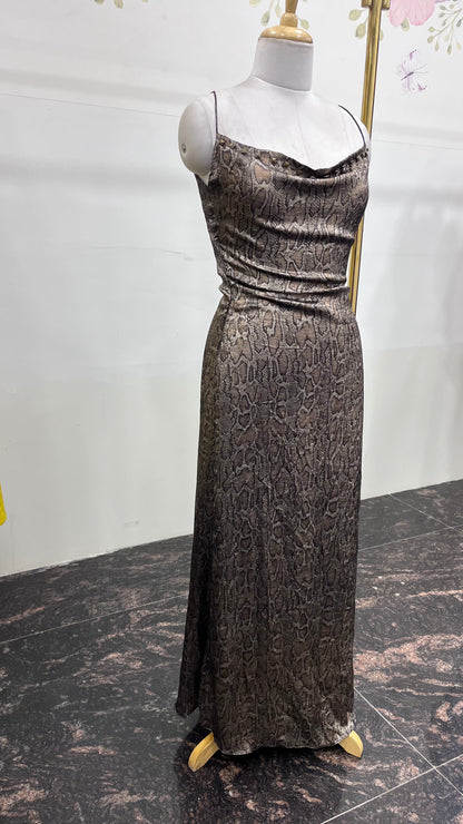 Rivet Detail Strappy Dress with Open Back