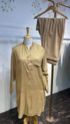 Formal woven kurta with pathani salwar (Georgette Base)