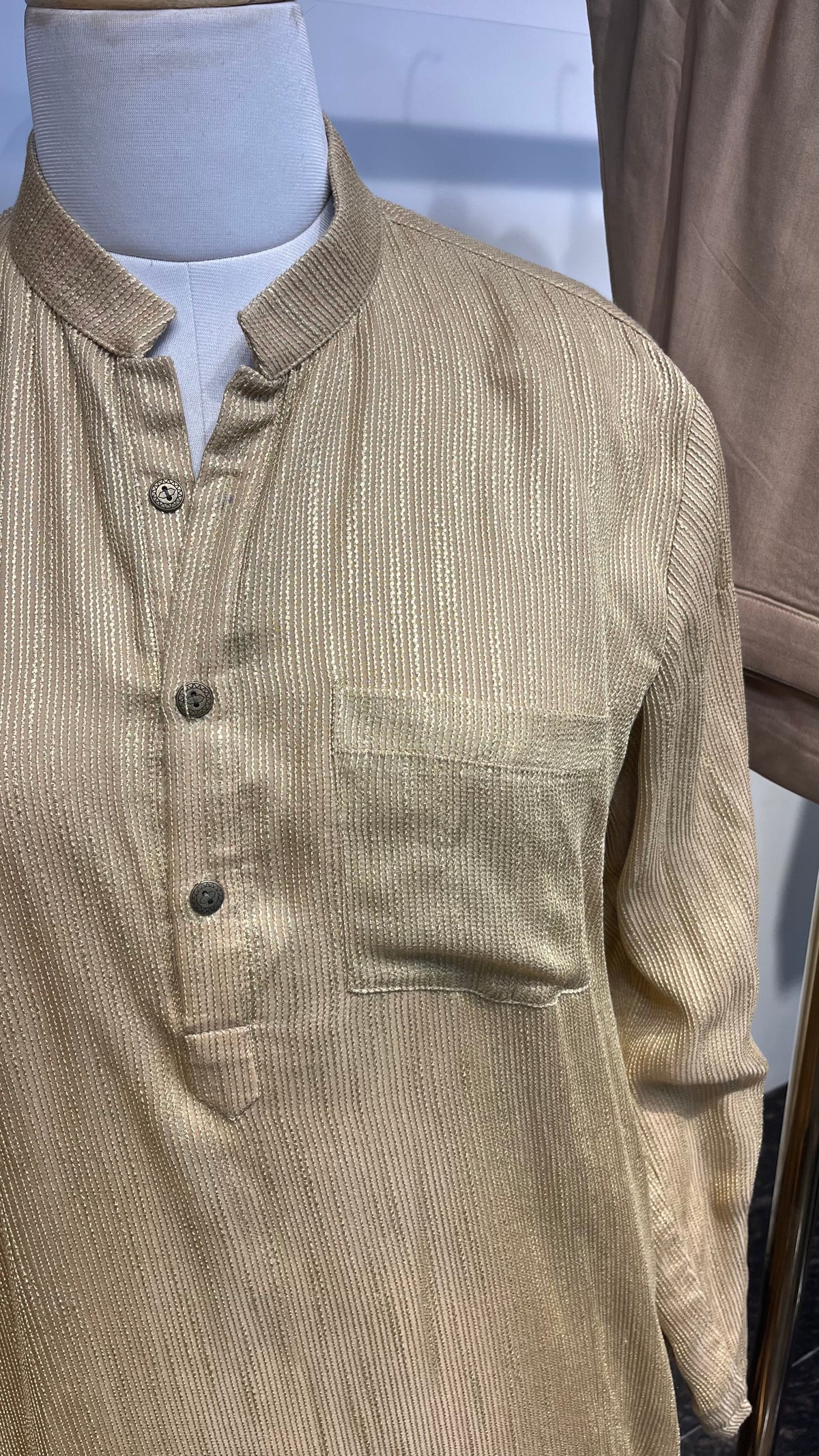 Formal woven kurta with pathani salwar (Georgette Base)