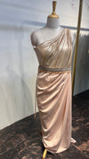 One Side Shoulder Drape Saree Gown with Fully Hand Work Embellished Belt