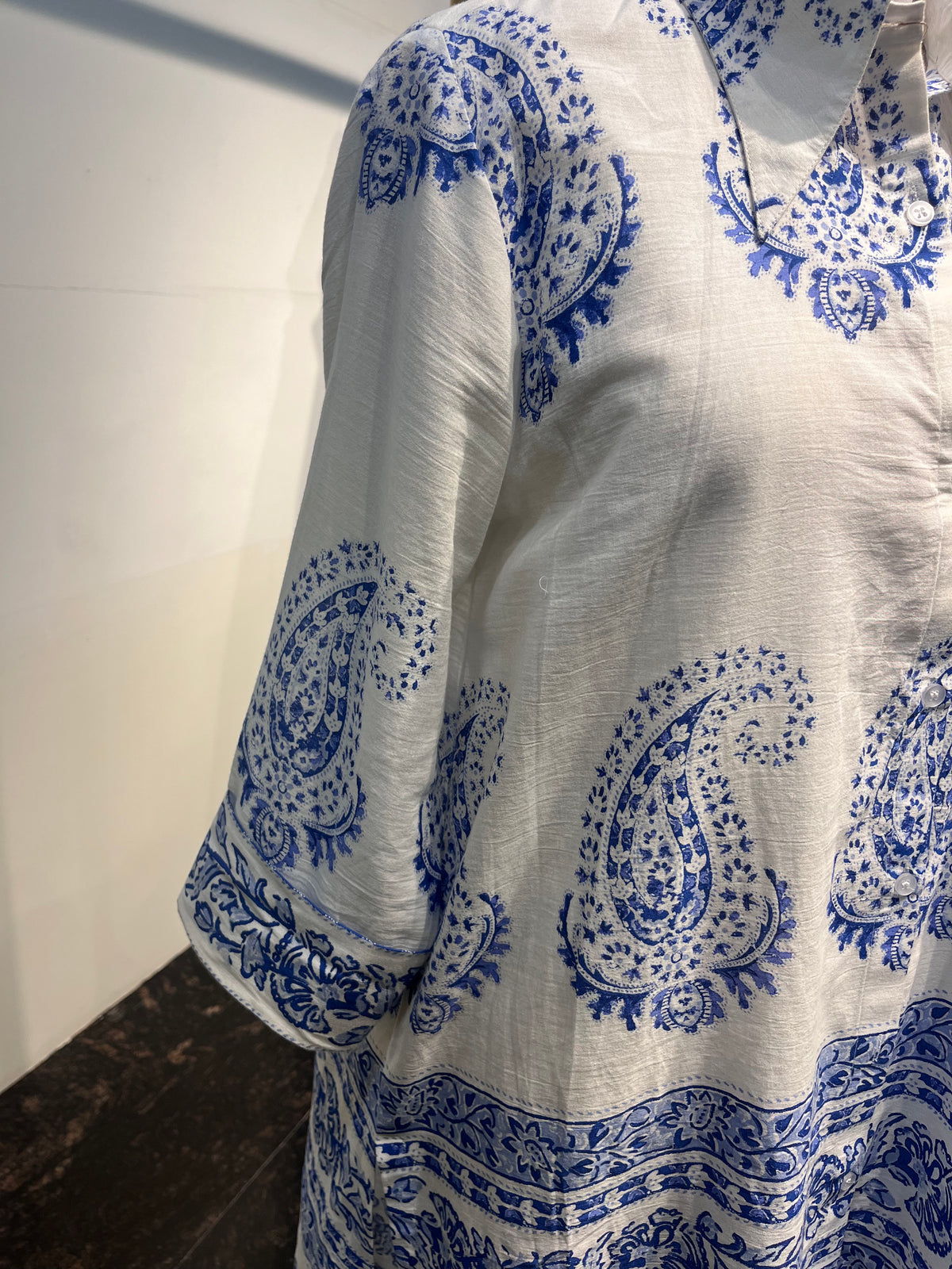 Linen Cotton Block Print Co-ord Set with Culottes