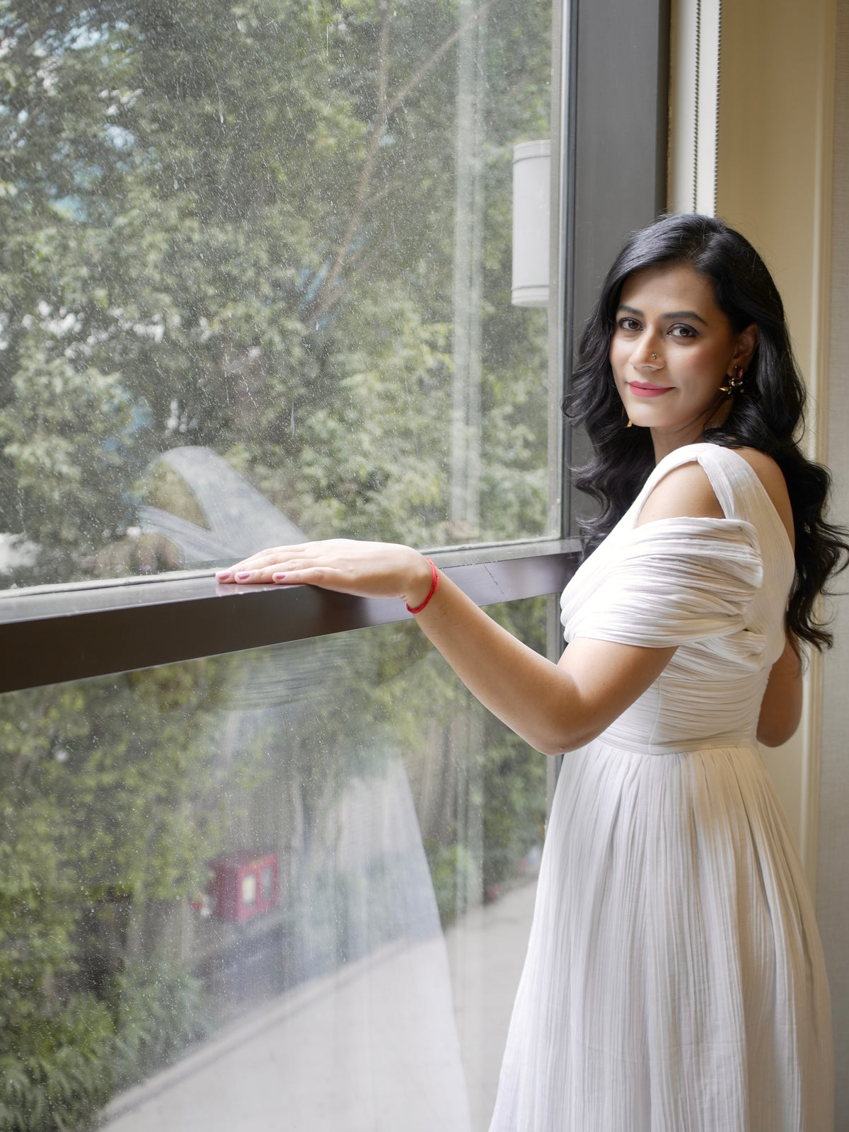 Summer Wrapped Whispers White Dress - Label Sakshi Nayyar