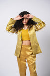 Bejwelled Regal Striped Blazer & Pant Indo-Western Set - Label Sakshi Nayyar