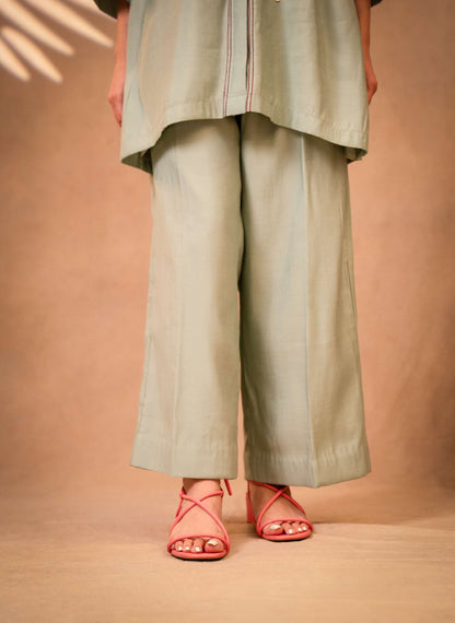 Mint Green Co-ord Set with Parallel Pants