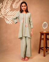 Mint Green Co-ord Set with Parallel Pants