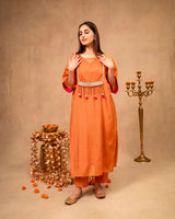 Burnt Ochre Kaftan with Pants