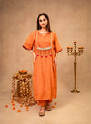 Burnt Ochre Kaftan with Pants
