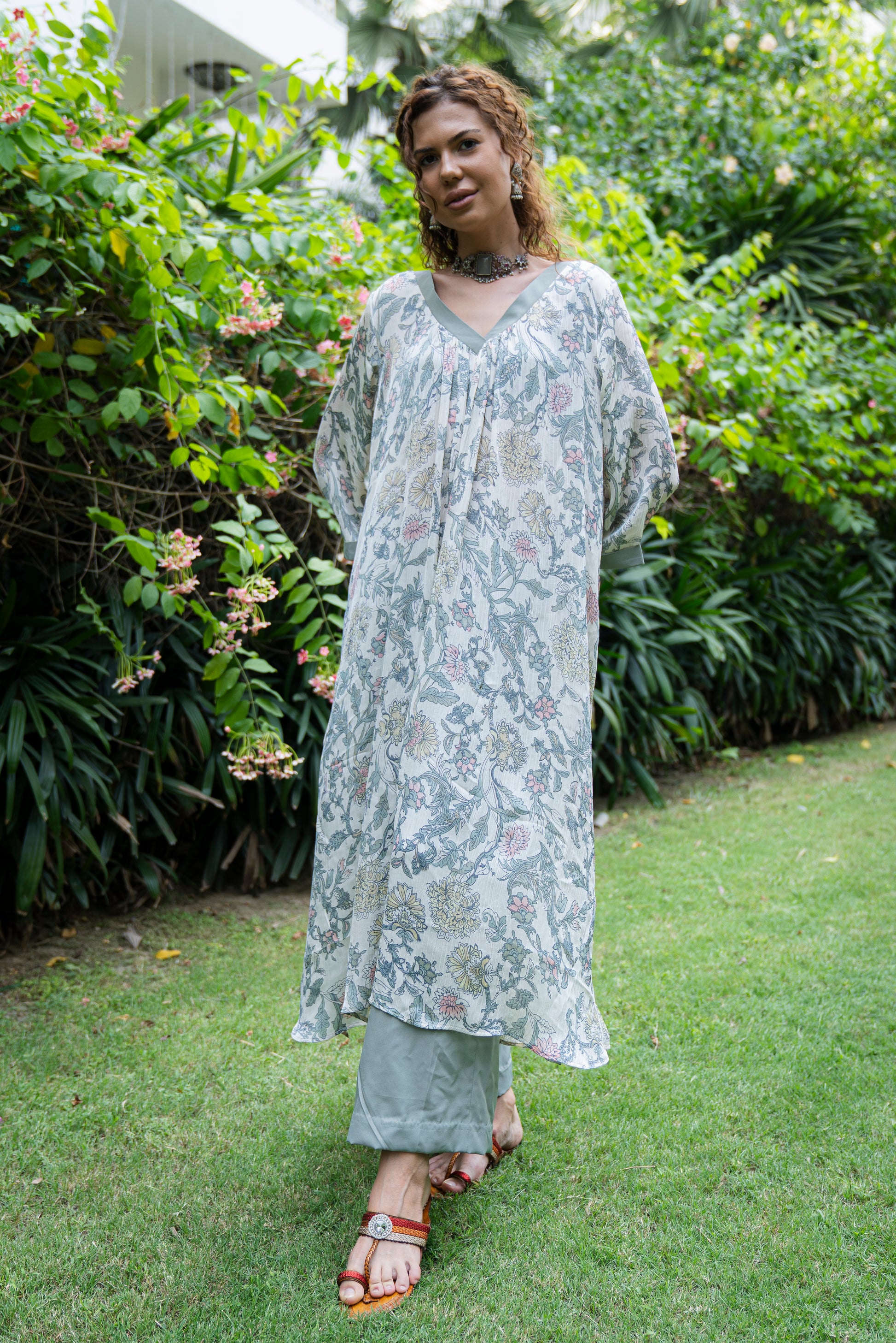 Georgette Kurta Pant Set - Label Sakshi Nayyar