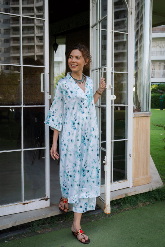 Pakistani Style A Line Long Kurta & Pants
