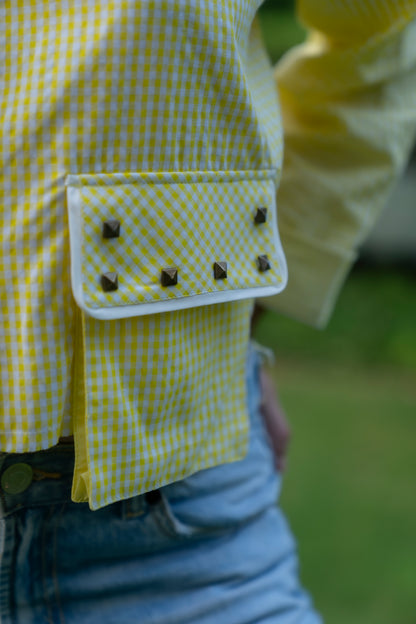 Sunlit Ember Crop Shirt