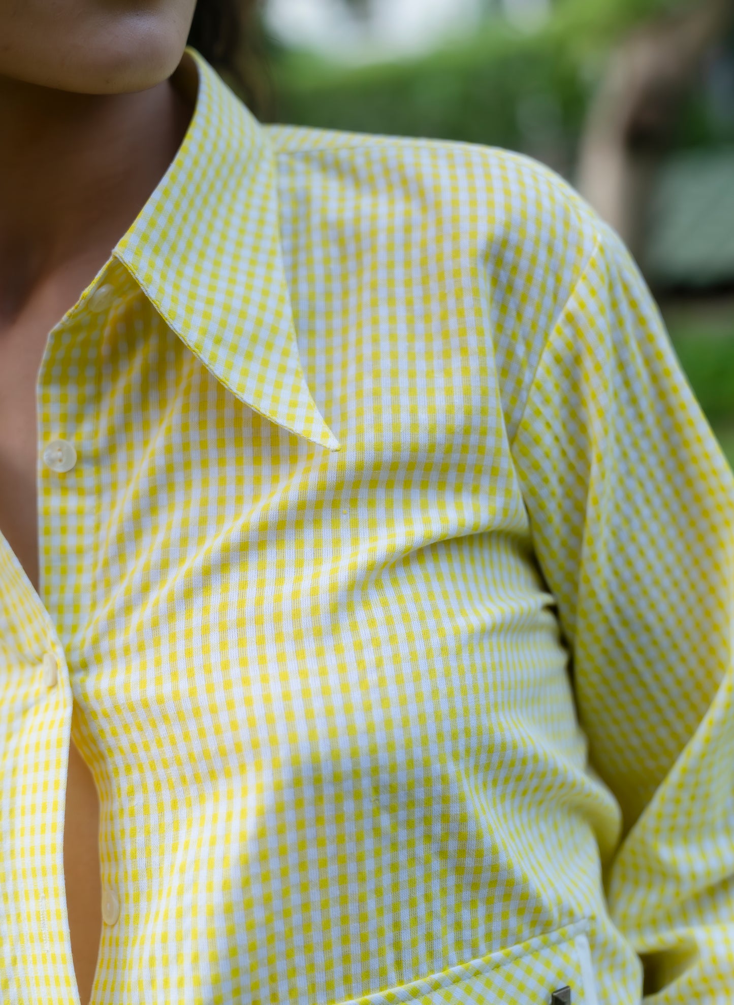 Sunlit Ember Crop Shirt