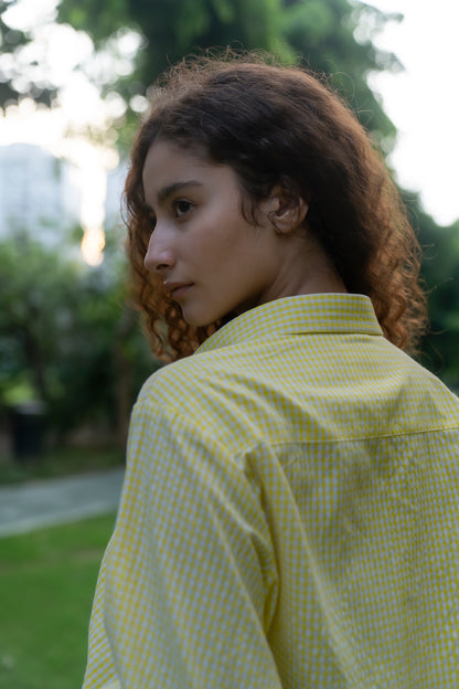 Sunlit Ember Crop Shirt