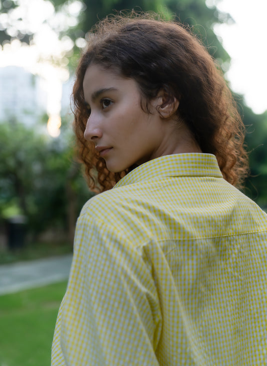 Sunlit Ember Crop Shirt