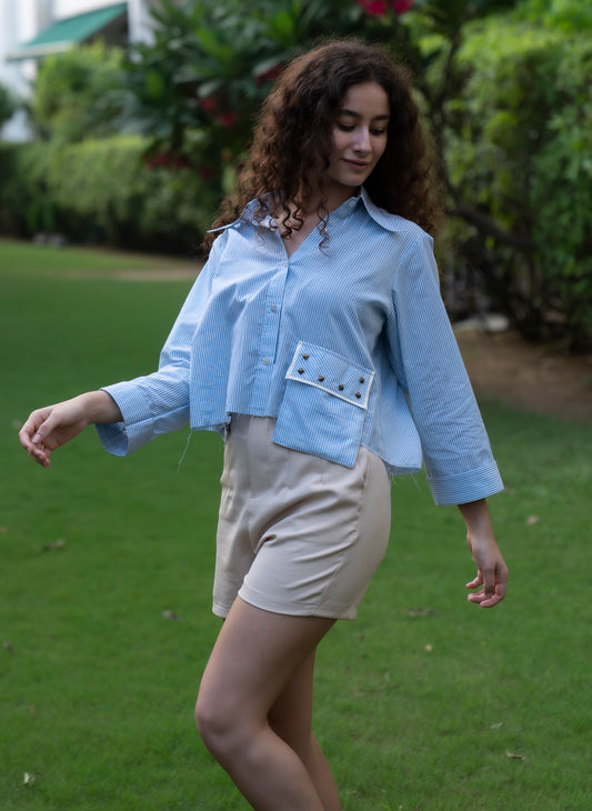 Celestial Ember Crop Shirt