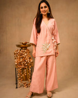 Powder Pink Angrakha Co-ord Set